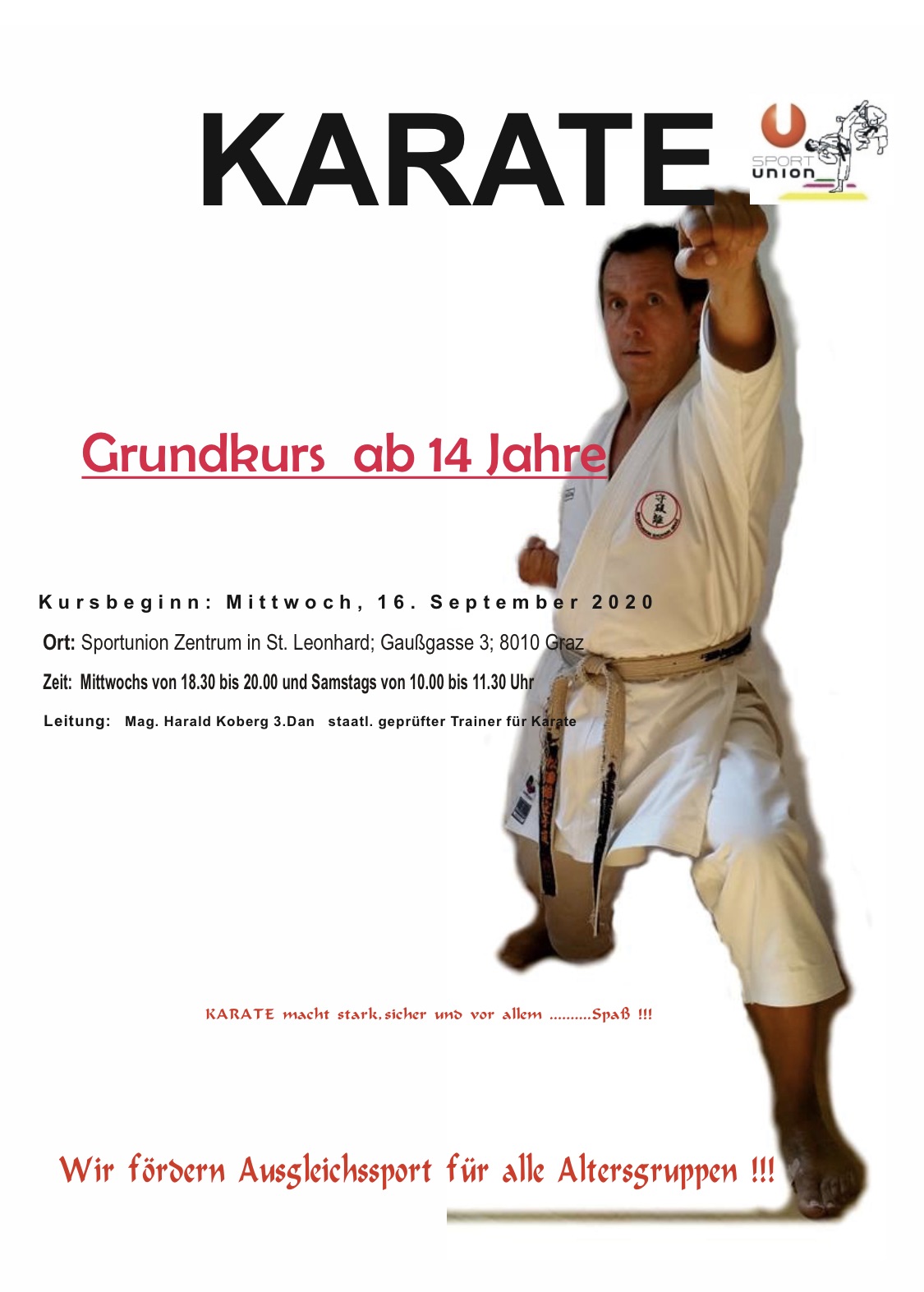 Karate Anfänger Training Graz